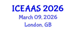 International Conference on Economic and Administrative Sciences (ICEAAS) March 09, 2026 - London, United Kingdom International Conference on Economic and Administrative Sciences (ICEAAS) March 09, 2026 - London, United Kingdom