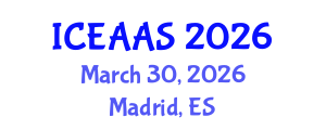 International Conference on Economic and Administrative Sciences (ICEAAS) March 30, 2026 - Madrid, Spain International Conference on Economic and Administrative Sciences (ICEAAS) March 30, 2026 - Madrid, Spain