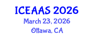 International Conference on Economic and Administrative Sciences (ICEAAS) March 23, 2026 - Ottawa, Canada International Conference on Economic and Administrative Sciences (ICEAAS) March 23, 2026 - Ottawa, Canada