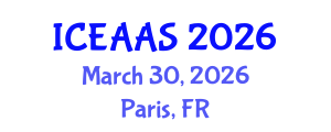 International Conference on Economic and Administrative Sciences (ICEAAS) March 30, 2026 - Paris, France International Conference on Economic and Administrative Sciences (ICEAAS) March 30, 2026 - Paris, France