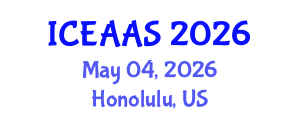 International Conference on Economic and Administrative Sciences (ICEAAS) May 04, 2026 - Honolulu, United States International Conference on Economic and Administrative Sciences (ICEAAS) May 04, 2026 - Honolulu, United States