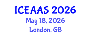 International Conference on Economic and Administrative Sciences (ICEAAS) May 18, 2026 - London, United Kingdom International Conference on Economic and Administrative Sciences (ICEAAS) May 18, 2026 - London, United Kingdom