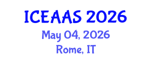 International Conference on Economic and Administrative Sciences (ICEAAS) May 04, 2026 - Rome, Italy International Conference on Economic and Administrative Sciences (ICEAAS) May 04, 2026 - Rome, Italy