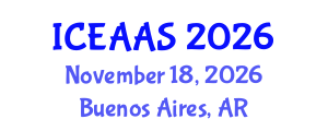 International Conference on Economic and Administrative Sciences (ICEAAS) November 18, 2026 - Buenos Aires, Argentina International Conference on Economic and Administrative Sciences (ICEAAS) November 18, 2026 - Buenos Aires, Argentina