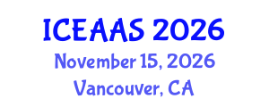 International Conference on Economic and Administrative Sciences (ICEAAS) November 15, 2026 - Vancouver, Canada International Conference on Economic and Administrative Sciences (ICEAAS) November 15, 2026 - Vancouver, Canada
