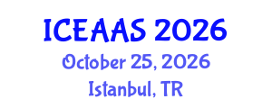International Conference on Economic and Administrative Sciences (ICEAAS) October 25, 2026 - Istanbul, Turkey International Conference on Economic and Administrative Sciences (ICEAAS) October 25, 2026 - Istanbul, Turkey