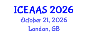 International Conference on Economic and Administrative Sciences (ICEAAS) October 21, 2026 - London, United Kingdom International Conference on Economic and Administrative Sciences (ICEAAS) October 21, 2026 - London, United Kingdom