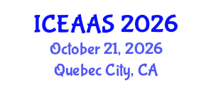 International Conference on Economic and Administrative Sciences (ICEAAS) October 21, 2026 - Quebec City, Canada International Conference on Economic and Administrative Sciences (ICEAAS) October 21, 2026 - Quebec City, Canada