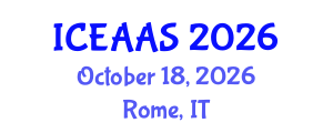 International Conference on Economic and Administrative Sciences (ICEAAS) October 18, 2026 - Rome, Italy International Conference on Economic and Administrative Sciences (ICEAAS) October 18, 2026 - Rome, Italy