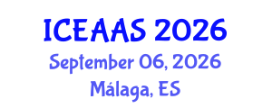 International Conference on Economic and Administrative Sciences (ICEAAS) September 06, 2026 - Málaga, Spain International Conference on Economic and Administrative Sciences (ICEAAS) September 06, 2026 - Málaga, Spain