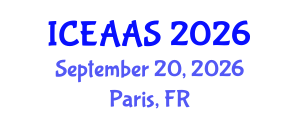 International Conference on Economic and Administrative Sciences (ICEAAS) September 20, 2026 - Paris, France International Conference on Economic and Administrative Sciences (ICEAAS) September 20, 2026 - Paris, France