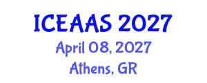 International Conference on Economic and Administrative Sciences (ICEAAS) April 08, 2027 - Athens, Greece International Conference on Economic and Administrative Sciences (ICEAAS) April 08, 2027 - Athens, Greece