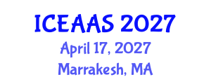 International Conference on Economic and Administrative Sciences (ICEAAS) April 17, 2027 - Marrakesh, Morocco International Conference on Economic and Administrative Sciences (ICEAAS) April 17, 2027 - Marrakesh, Morocco