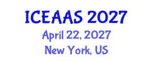 International Conference on Economic and Administrative Sciences (ICEAAS) April 22, 2027 - New York, United States International Conference on Economic and Administrative Sciences (ICEAAS) April 22, 2027 - New York, United States