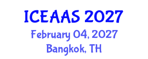 International Conference on Economic and Administrative Sciences (ICEAAS) February 04, 2027 - Bangkok, Thailand International Conference on Economic and Administrative Sciences (ICEAAS) February 04, 2027 - Bangkok, Thailand