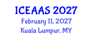 International Conference on Economic and Administrative Sciences (ICEAAS) February 11, 2027 - Kuala Lumpur, Malaysia International Conference on Economic and Administrative Sciences (ICEAAS) February 11, 2027 - Kuala Lumpur, Malaysia