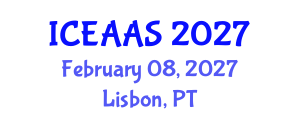 International Conference on Economic and Administrative Sciences (ICEAAS) February 08, 2027 - Lisbon, Portugal International Conference on Economic and Administrative Sciences (ICEAAS) February 08, 2027 - Lisbon, Portugal