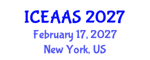 International Conference on Economic and Administrative Sciences (ICEAAS) February 17, 2027 - New York, United States International Conference on Economic and Administrative Sciences (ICEAAS) February 17, 2027 - New York, United States