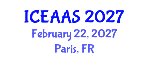 International Conference on Economic and Administrative Sciences (ICEAAS) February 22, 2027 - Paris, France International Conference on Economic and Administrative Sciences (ICEAAS) February 22, 2027 - Paris, France