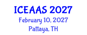 International Conference on Economic and Administrative Sciences (ICEAAS) February 10, 2027 - Pattaya, Thailand International Conference on Economic and Administrative Sciences (ICEAAS) February 10, 2027 - Pattaya, Thailand