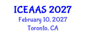International Conference on Economic and Administrative Sciences (ICEAAS) February 10, 2027 - Toronto, Canada International Conference on Economic and Administrative Sciences (ICEAAS) February 10, 2027 - Toronto, Canada