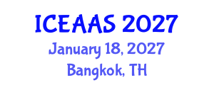 International Conference on Economic and Administrative Sciences (ICEAAS) January 18, 2027 - Bangkok, Thailand International Conference on Economic and Administrative Sciences (ICEAAS) January 18, 2027 - Bangkok, Thailand