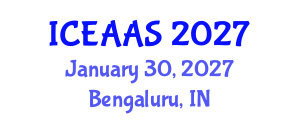 International Conference on Economic and Administrative Sciences (ICEAAS) January 30, 2027 - Bengaluru, India International Conference on Economic and Administrative Sciences (ICEAAS) January 30, 2027 - Bengaluru, India