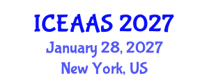 International Conference on Economic and Administrative Sciences (ICEAAS) January 28, 2027 - New York, United States International Conference on Economic and Administrative Sciences (ICEAAS) January 28, 2027 - New York, United States