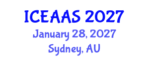International Conference on Economic and Administrative Sciences (ICEAAS) January 28, 2027 - Sydney, Australia International Conference on Economic and Administrative Sciences (ICEAAS) January 28, 2027 - Sydney, Australia