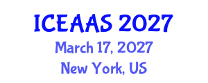 International Conference on Economic and Administrative Sciences (ICEAAS) March 17, 2027 - New York, United States International Conference on Economic and Administrative Sciences (ICEAAS) March 17, 2027 - New York, United States