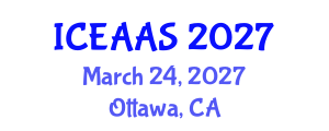 International Conference on Economic and Administrative Sciences (ICEAAS) March 24, 2027 - Ottawa, Canada International Conference on Economic and Administrative Sciences (ICEAAS) March 24, 2027 - Ottawa, Canada