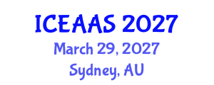 International Conference on Economic and Administrative Sciences (ICEAAS) March 29, 2027 - Sydney, Australia International Conference on Economic and Administrative Sciences (ICEAAS) March 29, 2027 - Sydney, Australia