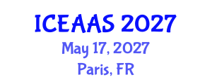 International Conference on Economic and Administrative Sciences (ICEAAS) May 17, 2027 - Paris, France International Conference on Economic and Administrative Sciences (ICEAAS) May 17, 2027 - Paris, France