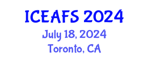 International Conference on Economic and Financial Sciences (ICEAFS) July 18, 2024 - Toronto, Canada