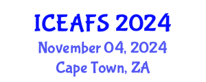 International Conference on Economic and Financial Sciences (ICEAFS) November 04, 2024 - Cape Town, South Africa