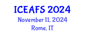 International Conference on Economic and Financial Sciences (ICEAFS) November 11, 2024 - Rome, Italy