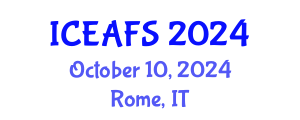 International Conference on Economic and Financial Sciences (ICEAFS) October 10, 2024 - Rome, Italy