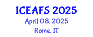 International Conference on Economic and Financial Sciences (ICEAFS) April 08, 2025 - Rome, Italy