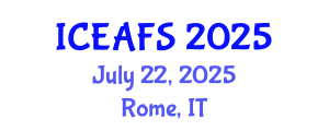 International Conference on Economic and Financial Sciences (ICEAFS) July 22, 2025 - Rome, Italy