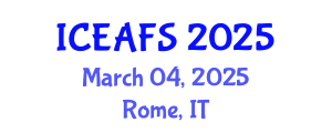 International Conference on Economic and Financial Sciences (ICEAFS) March 04, 2025 - Rome, Italy