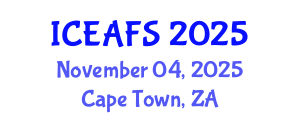 International Conference on Economic and Financial Sciences (ICEAFS) November 04, 2025 - Cape Town, South Africa