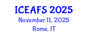 International Conference on Economic and Financial Sciences (ICEAFS) November 11, 2025 - Rome, Italy