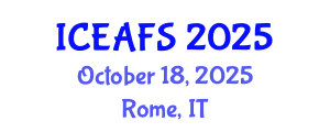 International Conference on Economic and Financial Sciences (ICEAFS) October 18, 2025 - Rome, Italy