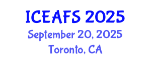 International Conference on Economic and Financial Sciences (ICEAFS) September 20, 2025 - Toronto, Canada