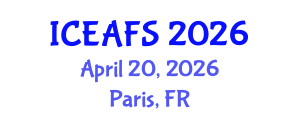 International Conference on Economic and Financial Sciences (ICEAFS) April 20, 2026 - Paris, France International Conference on Economic and Financial Sciences (ICEAFS) April 20, 2026 - Paris, France