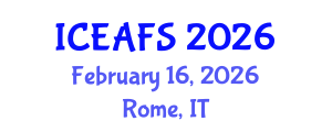 International Conference on Economic and Financial Sciences (ICEAFS) February 16, 2026 - Rome, Italy International Conference on Economic and Financial Sciences (ICEAFS) February 16, 2026 - Rome, Italy