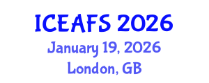 International Conference on Economic and Financial Sciences (ICEAFS) January 19, 2026 - London, United Kingdom International Conference on Economic and Financial Sciences (ICEAFS) January 19, 2026 - London, United Kingdom
