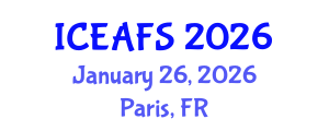 International Conference on Economic and Financial Sciences (ICEAFS) January 26, 2026 - Paris, France International Conference on Economic and Financial Sciences (ICEAFS) January 26, 2026 - Paris, France