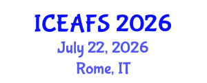 International Conference on Economic and Financial Sciences (ICEAFS) July 22, 2026 - Rome, Italy International Conference on Economic and Financial Sciences (ICEAFS) July 22, 2026 - Rome, Italy