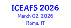 International Conference on Economic and Financial Sciences (ICEAFS) March 02, 2026 - Rome, Italy International Conference on Economic and Financial Sciences (ICEAFS) March 02, 2026 - Rome, Italy